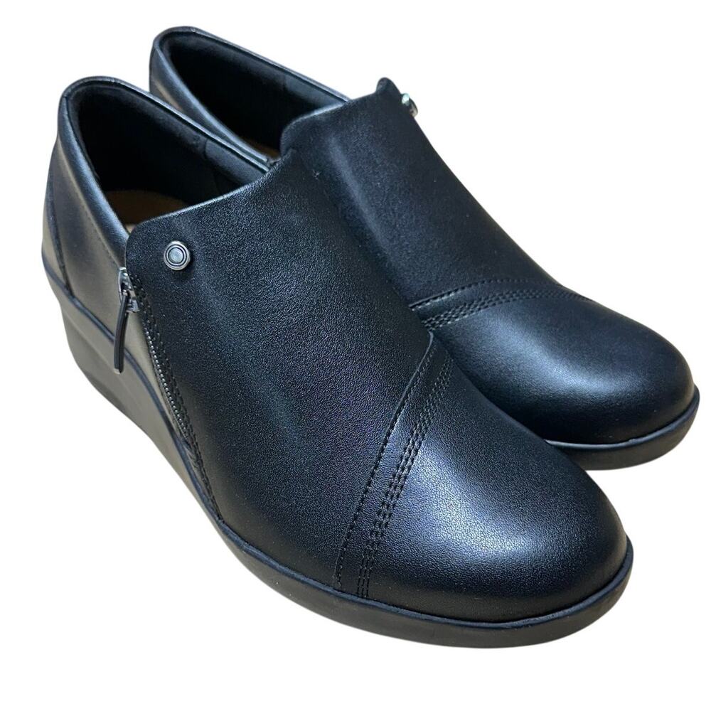 Clarks Women's Collection Suttyn Zip Shoes Black Women's Size 7 New in Box